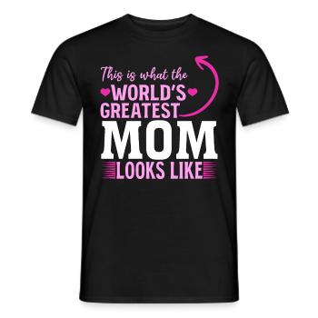 Voici à quoi ressemble la meilleure maman du monde - Fête des mères - T-shirt homme - noir - Devant - AI Model Male 178 light (178cm)