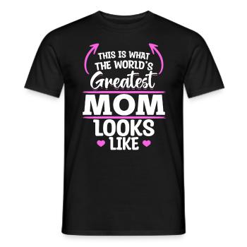 Voici à quoi ressemble la meilleure maman du monde - Fête des mères - T-shirt homme - noir - Devant - AI Model Male 178 light (178cm)