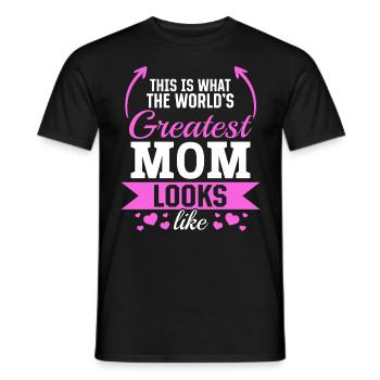 Voici à quoi ressemble la meilleure maman du monde - Fête des mères - T-shirt homme - noir - Devant - AI Model Male 178 light (178cm)
