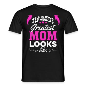 So sieht die beste Mama der Welt aus - Muttertag - Männer T-Shirt - Schwarz - Vorne - AI Model Male 178 light (178cm)