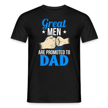 Großartige Männer werden zum Papa befördert Vater - Männer T-Shirt - Schwarz - Vorne - AI Model Male 178 light (178cm)