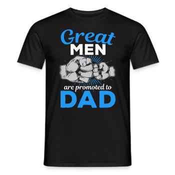 Großartige Männer werden zum Papa befördert Vater - Männer T-Shirt - Schwarz - Vorne - AI Model Male 178 light (178cm)