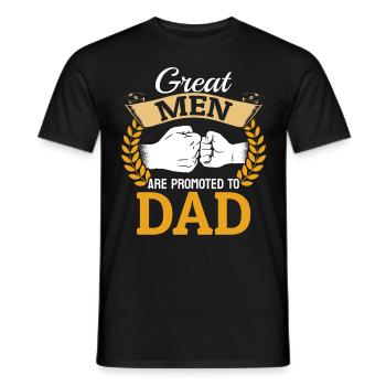 Großartige Männer werden zum Papa befördert Vater - Männer T-Shirt - Schwarz - Vorne - AI Model Male 178 light (178cm)
