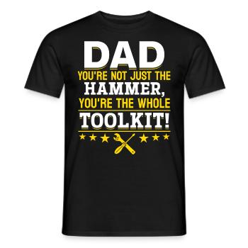 Papa you're not just awesome - Father's Day idea - Men's T-Shirt - black - Front - AI Model Male 178 light (178cm)