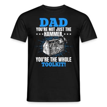Papa you're not just awesome - Father's Day idea - Men's T-Shirt - black - Front - AI Model Male 178 light (178cm)