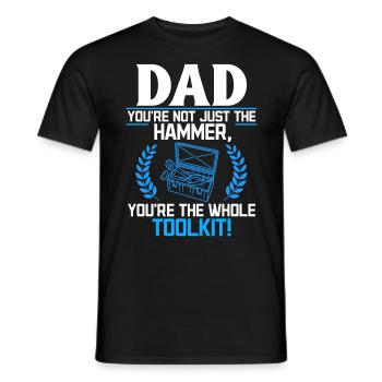 Papa you're not just awesome - Father's Day idea - Men's T-Shirt - black - Front - AI Model Male 178 light (178cm)
