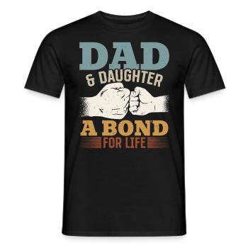 Papa et fille - Une alliance pour la vie - Fête des pères - T-shirt homme - noir - Devant - AI Model Male 178 light (178cm)