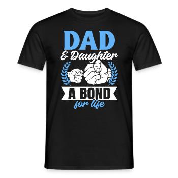 Papa et fille - Une alliance pour la vie - Fête des pères - T-shirt homme - noir - Devant - AI Model Male 178 light (178cm)