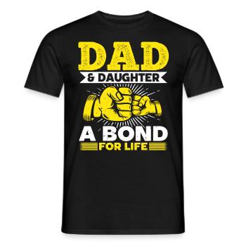 Papa et fille - Une alliance pour la vie - Fête des pères - T-shirt homme - noir - Devant - AI Model Male 178 light (178cm)
