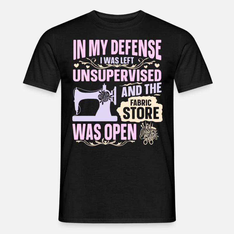 Nähen - Männer T-Shirt - Schwarz
