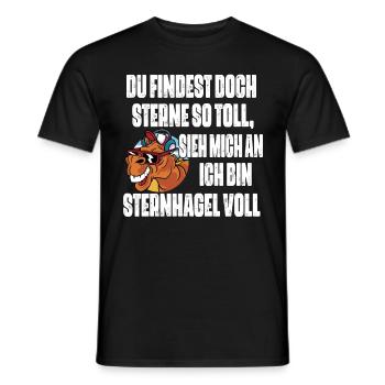 Sieh mich an, ich bin Sternhagel voll! Lustiges - Männer T-Shirt - Schwarz - Vorne - AI Model Male 178 light (178cm)