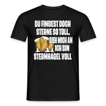 Sieh mich an, ich bin Sternhagel voll! Lustiges - Männer T-Shirt - Schwarz - Vorne - AI Model Male 178 light (178cm)