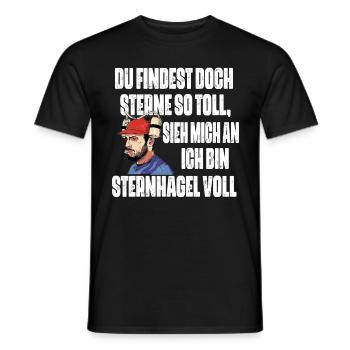 Sieh mich an, ich bin Sternhagel voll! Lustiges - Männer T-Shirt - Schwarz - Vorne - AI Model Male 178 light (178cm)