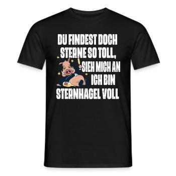 Sieh mich an, ich bin Sternhagel voll! Lustiges - Männer T-Shirt - Schwarz - Vorne - AI Model Male 178 light (178cm)