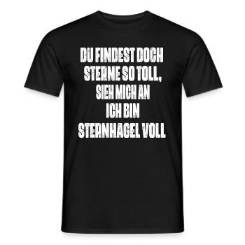 Sieh mich an, ich bin Sternhagel voll! Lustiges - Männer T-Shirt - Schwarz - Vorne - AI Model Male 178 light (178cm)
