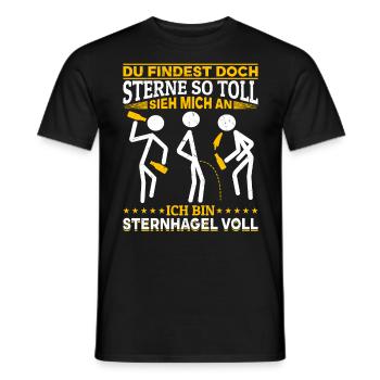 Sieh mich an, ich bin Sternhagel voll! Lustiges - Männer T-Shirt - Schwarz - Vorne - AI Model Male 178 light (178cm)