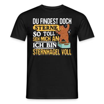 Sieh mich an, ich bin Sternhagel voll! Lustiges - Männer T-Shirt - Schwarz - Vorne - AI Model Male 178 light (178cm)
