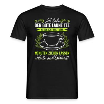 Gute Laune Tee Eskalation Lustiges gute laune - Männer T-Shirt - Schwarz - Vorne - AI Model Male 178 light (178cm)