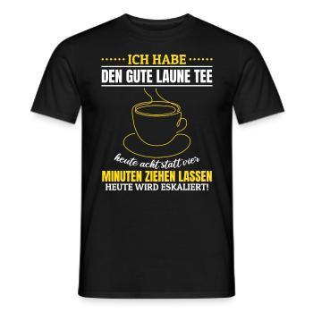 Gute Laune Tee Eskalation Lustiges gute laune - Männer T-Shirt - Schwarz - Vorne - AI Model Male 178 light (178cm)