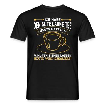 Gute Laune Tee Eskalation Lustiges gute laune - Männer T-Shirt - Schwarz - Vorne - AI Model Male 178 light (178cm)