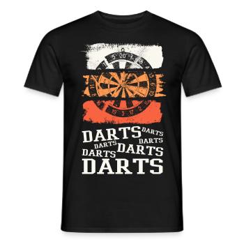 Fléchettes, jeu de fléchettes, jeu de fléchettes, fléchettes, joueurs de fléchettes - T-shirt homme - noir - Devant - AI Model Male 178 light (178cm)