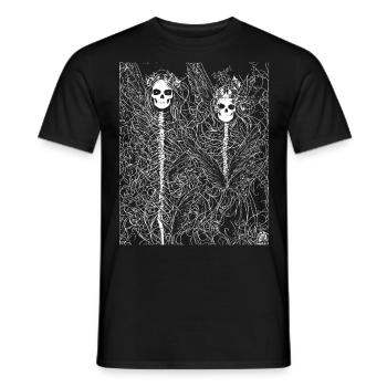Fairycore Esthétique Squelette Fée Goth Gothique G - T-shirt homme - noir - Devant - AI Model Male 178 light (178cm)