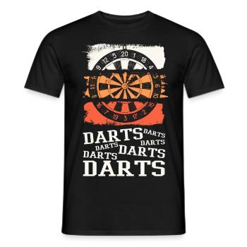 Fléchettes, jeu de fléchettes, jeu de fléchettes, fléchettes, joueurs de fléchettes - T-shirt homme - noir - Devant - AI Model Male 178 light (178cm)