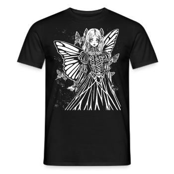 Fairycore Aesthetics Grunge Skeleton Fairy Goth G - Men's T-Shirt - black - Front - AI Model Male 178 light (178cm)