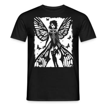 Fairycore Ästhetik Skelett Fee Goth Grunge G - Männer T-Shirt - Schwarz - Vorne - AI Model Male 178 light (178cm)