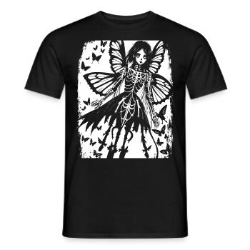Fairycore Esthétique Squelette Fée Goth Gothique G - T-shirt homme - noir - Devant - AI Model Male 178 light (178cm)