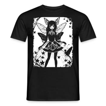 Fairycore Aesthetics Skeleton Fairy Goth Grunge G - Men's T-Shirt - black - Front - AI Model Male 178 light (178cm)