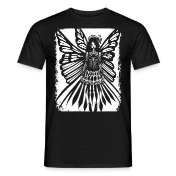 Fairycore Aesthetics Skeleton Fairy Goth Gothic G - Men's T-Shirt - black - Front - AI Model Male 178 light (178cm)