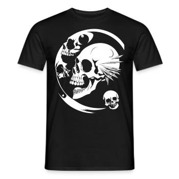 Horreur Crâne Crâne Art Crâne Gothique Heavy Metal - T-shirt homme - noir - Devant - AI Model Male 178 light (178cm)