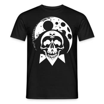 Horror Skull Skull Art Skull Gothic Heavy Metal - Men's T-Shirt - black - Front - AI Model Male 178 light (178cm)