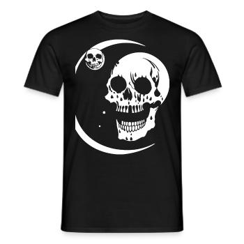 Horror Skull Skull Art Skull Gothic Heavy Metal - Men's T-Shirt - black - Front - AI Model Male 178 light (178cm)
