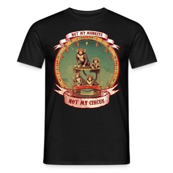 Nicht meine Affen, nicht mein Zirkus-Witz - Männer T-Shirt - Schwarz - Vorne - AI Model Male 178 light (178cm)