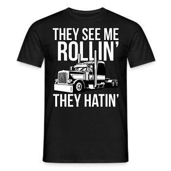 Rollin Thunder nutzen Sie die Kraft des Trucks - Männer T-Shirt - Schwarz - Vorne - AI Model Male 178 light (178cm)