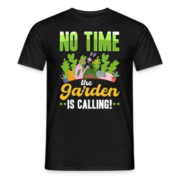 Pas le temps, le jardin vous appelle! - T-shirt homme - noir - Devant - AI Model Male 178 light (178cm)