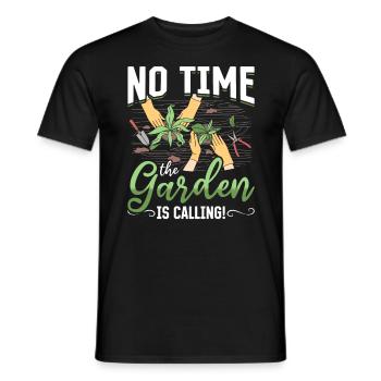 Pas le temps, le jardin vous appelle! - T-shirt homme - noir - Devant - AI Model Male 178 light (178cm)