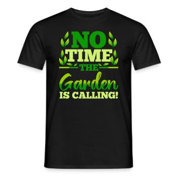 Pas le temps, le jardin vous appelle! - T-shirt homme - noir - Devant - AI Model Male 178 light (178cm)