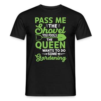 Spade her, du fjols, dronningen vil have - Mænd T-shirt - sort - Foran - AI Model Male 178 light (178cm)