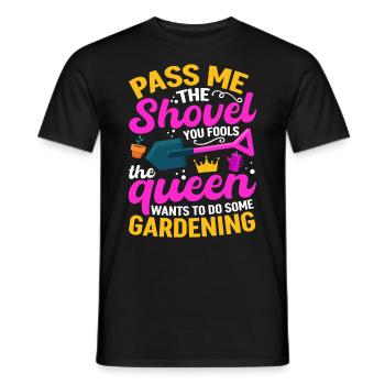 Spade her, du fjols, dronningen vil have - Mænd T-shirt - sort - Foran - AI Model Male 178 light (178cm)
