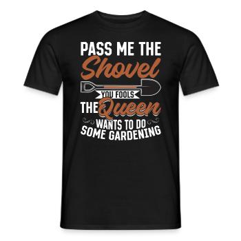 Spade her, du fjols, dronningen vil have - Mænd T-shirt - sort - Foran - AI Model Male 178 light (178cm)