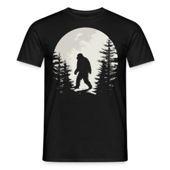 Spooky Bigfoot Silhouette Full Moon Mystery - T-shirt homme - noir - Devant - AI Model Male 178 light (178cm)