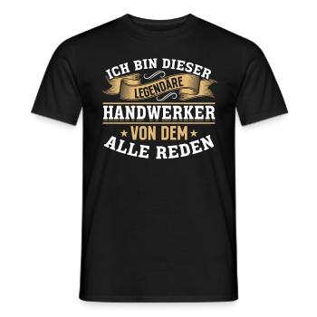 Ich bin dieser legendäre Handwerker - Männer T-Shirt - Schwarz - Vorne - AI Model Male 178 light (178cm)