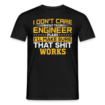 I'll make the shit work - Men's T-Shirt - black - Front - AI Model Male 178 light (178cm)