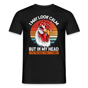 Agriculteurs Agriculteurs Poulets Poulet Cadeau - T-shirt homme - noir - Devant - AI Model Male 178 light (178cm)