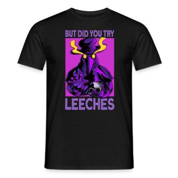 But Did You Try Leeches Plague Doctor Halloween - Männer T-Shirt - Schwarz - Vorne - AI Model Male 178 light (178cm)