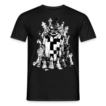 Maillot du jeu d'échecs - T-shirt homme - noir - Devant - AI Model Male 178 light (178cm)