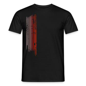 vintage streifen design - Männer T-Shirt - Schwarz - Vorne - AI Model Male 178 light (178cm)